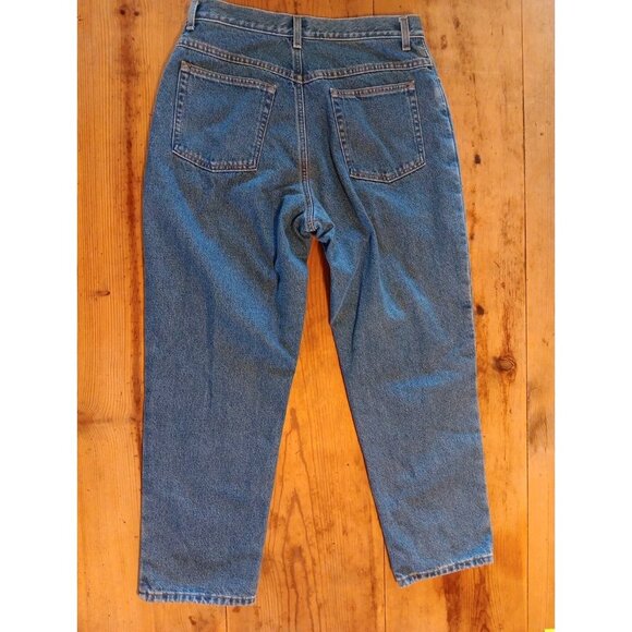 Vtg LL Bean Womens 12P Denim Straight Leg Relaxed Fit Plaid Flannel Lined Jeans - Picture 8 of 9